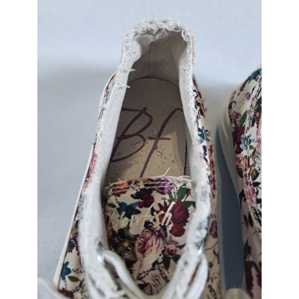 Blowfish Malibu Maggi Floral Canvas Sneakers Multi Color Rose Print Shoes 7M - Picture 4 of 8